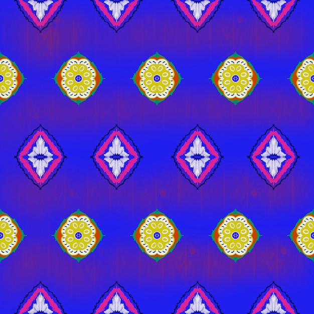 Geometric ikat seamless pattern