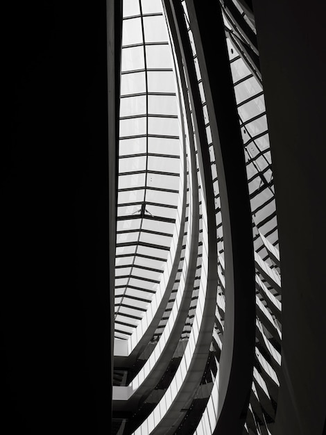 Geometric interior of a modern building