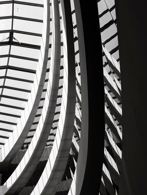 Geometric interior of a modern building