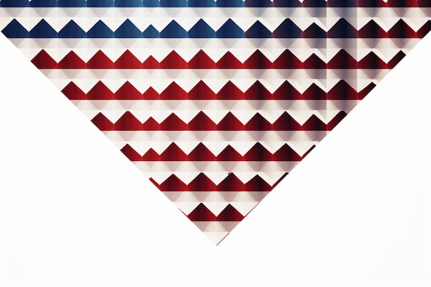 Photo geometric layout of an american flag on w historical american flag on white background