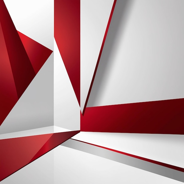 Photo geometric minimalist red and white template