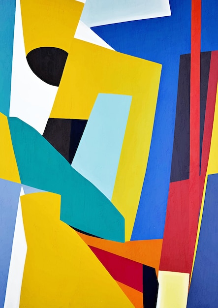 Geometric Modern Colorful Composition Figurative Art Print