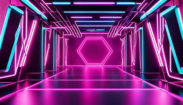 Geometric neon background