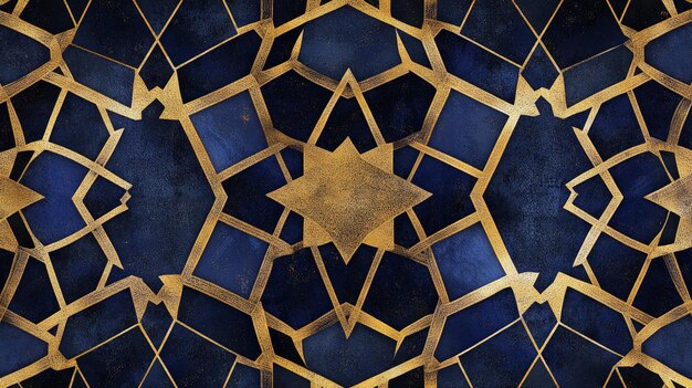 Photo geometric pattern inspired by ancient islamic architecture