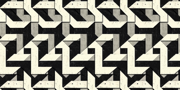 A geometric pattern inspired by MC Eschers tessellations with interlocking shapes 1