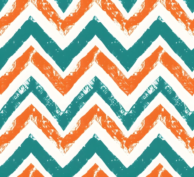 Photo a geometric pattern with bright orange and blue stripes