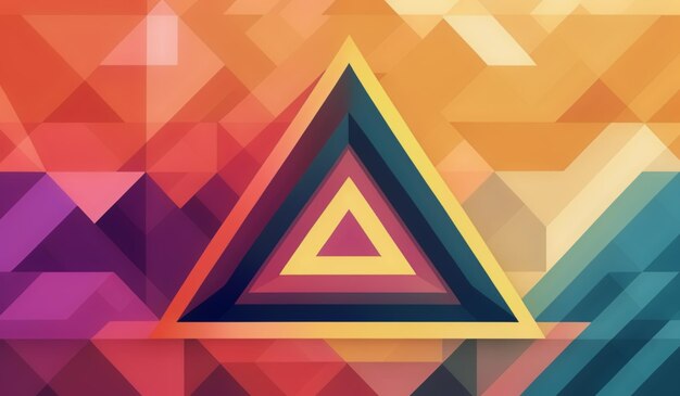 geometric shapes in a triangle with a triangle on the top