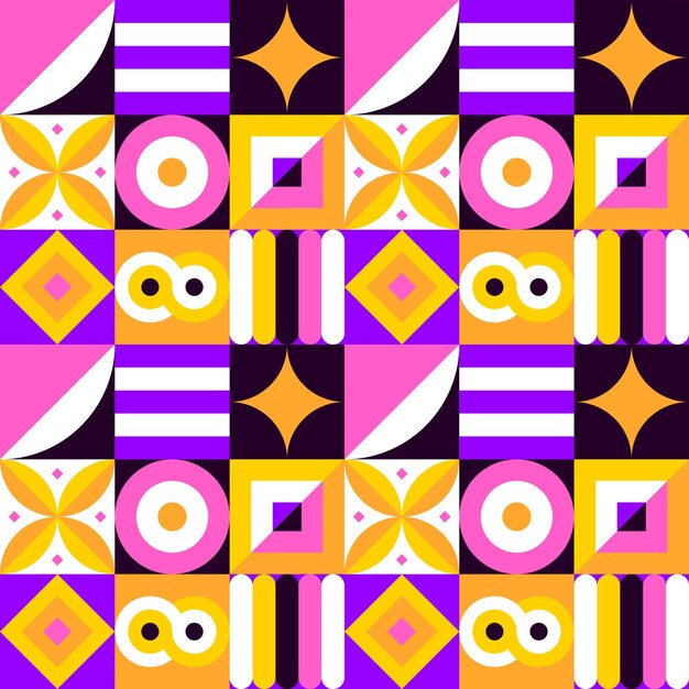 Geometric Square Seamless Pattern