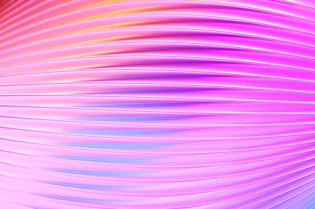 Geometric stripes similar to waves Abstract pink glowing crossing lines pattern 3d illustration