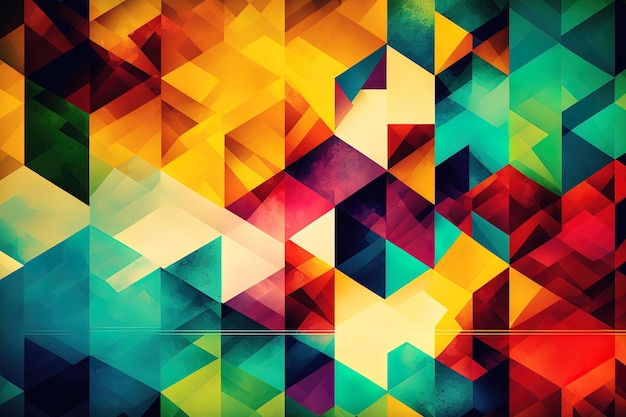 Geometric tiled colorful background with an abstract design and creative elements