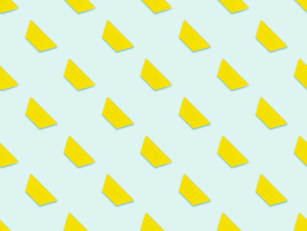 Geometric trapezoid yellow seamless pattern. Trendy background with geometric figures.