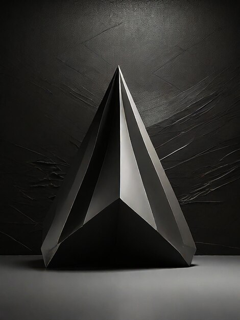 Geometric triangular shape on dark surface