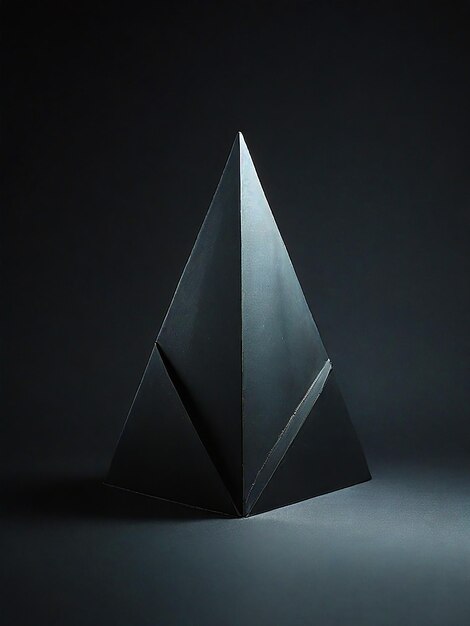 Geometric triangular shape on dark surface