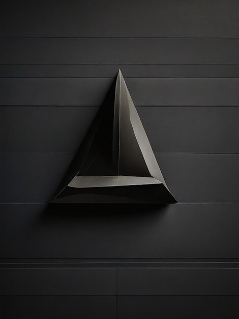 Geometric triangular shape on dark surface