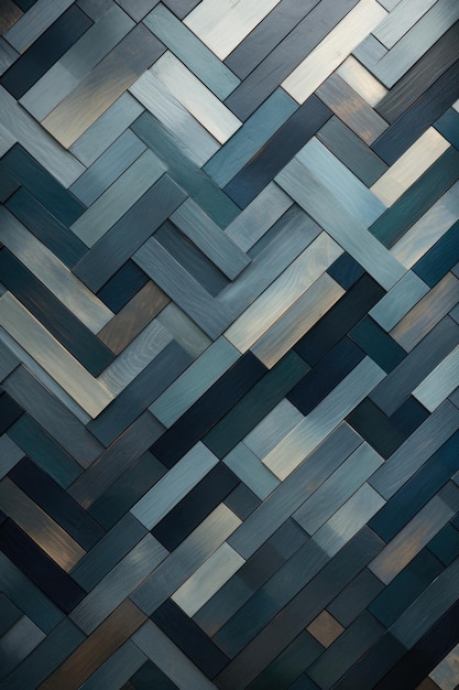 Geometric Wall Art in Shades of Blue