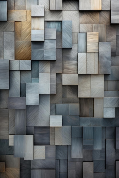 Geometric Wall Art in Shades of Blue