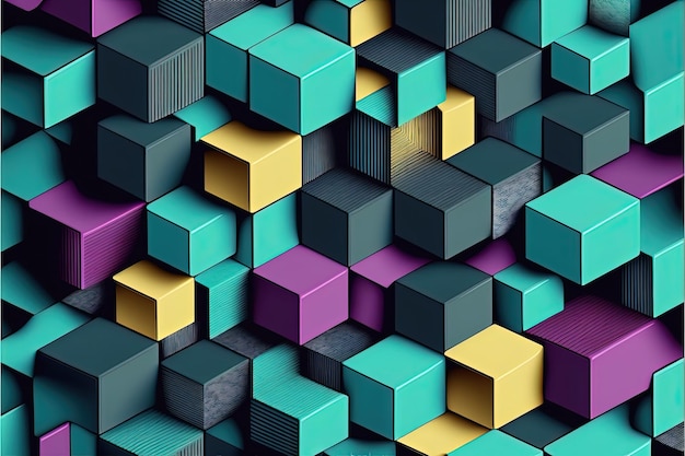 Geometrical vintage wallpaper Abstract design Generative Ai