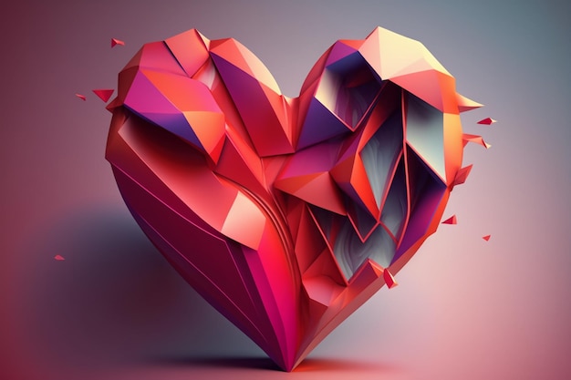 geometry beautiful heart Illustration.