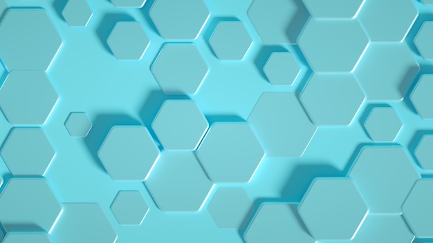 Geometry hexagon background. 3d illustration, 3d rendering.