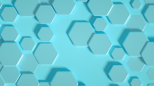 Geometry hexagon background. 3d illustration, 3d rendering.