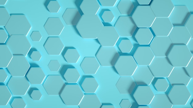 Geometry hexagon background. 3d illustration, 3d rendering.