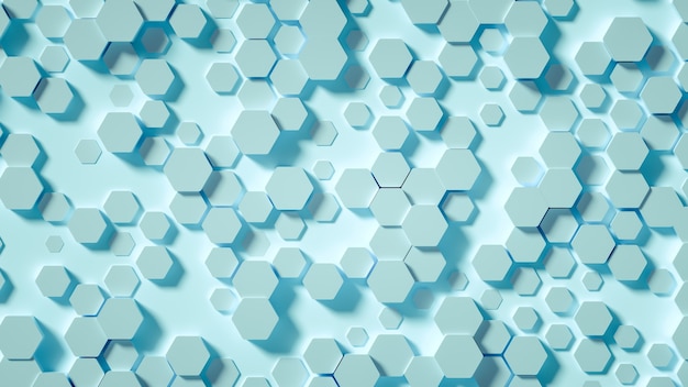 Geometry hexagon background. 3d illustration, 3d rendering.