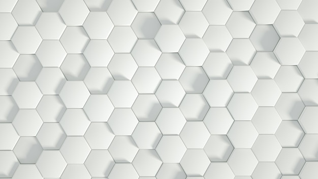 Geometry hexagon background 3d illustration