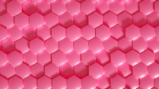 Geometry hexagon background 3d rendering