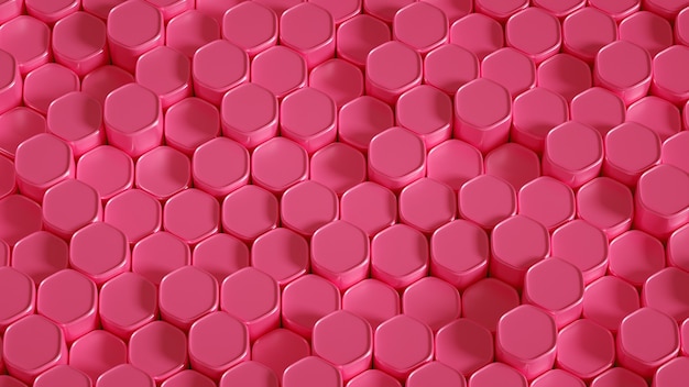 Geometry hexagon background in 3d rendering