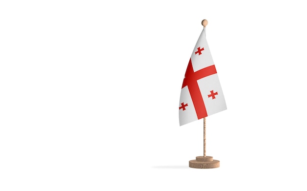 Georgia flagpole with white space background image