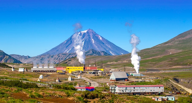 The Geothermal power station alternative energy on Kamchatka Peninsula