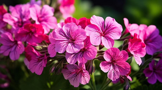 A Geranium flower with a blurred background