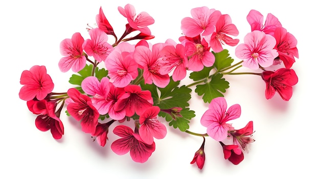 Geranium phaeum isolated on white background