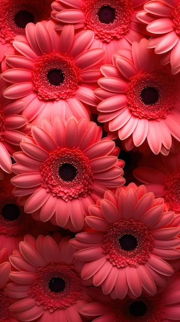 Photo gerbera flower backgrounds pattern