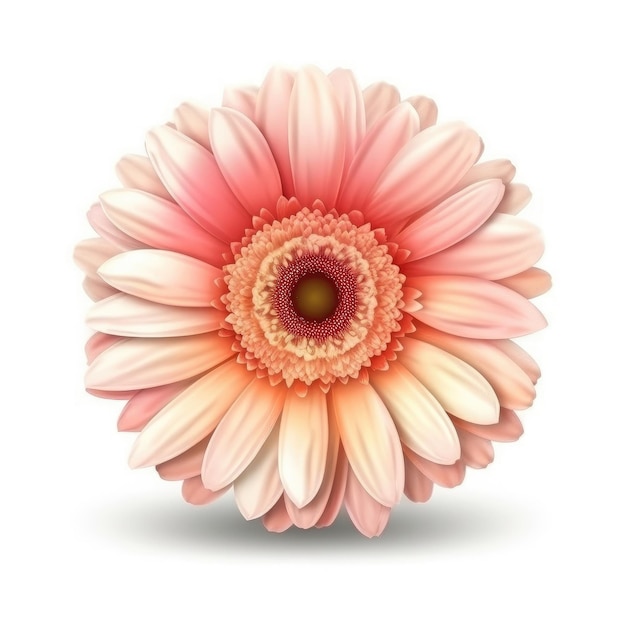 Gerbera flower hear isolated Illustration AI GenerativexA