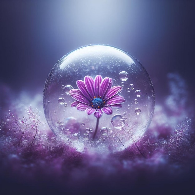 Gerbera flower with water droplets