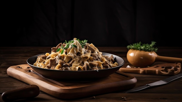 German Beef stroganoff generative ai