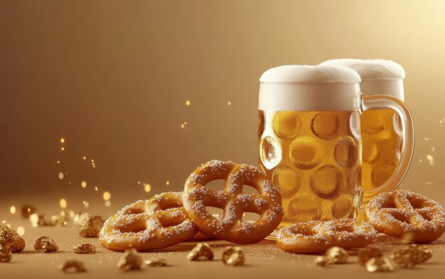 German Beer and Pretzels