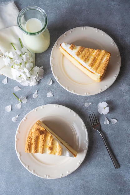 German cake, San Sebastian cheesecake or Kâsesahne