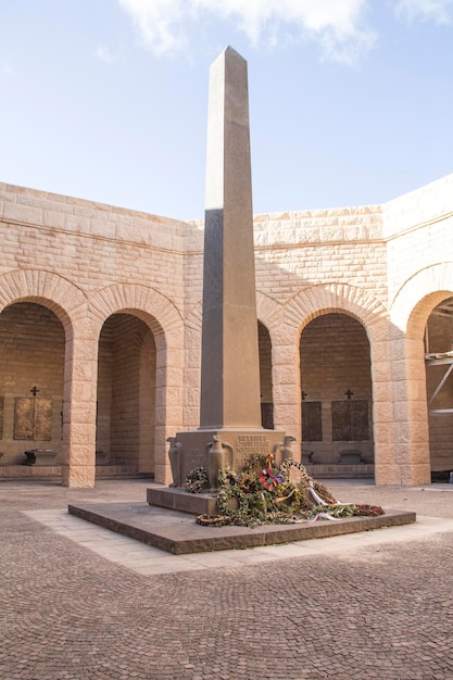 German memorial of fallen soldiers in World War II in El Alamein, Egypt