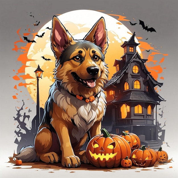 German Shepherd Dogs celebrating Halloween 7