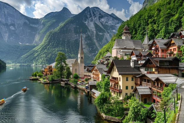 German village in mountains