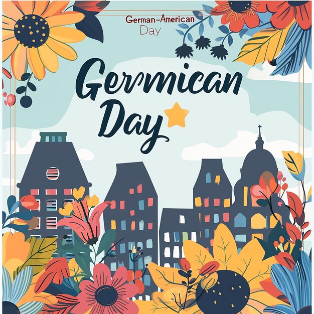 GermanAmerican Day promotional Instagram post template