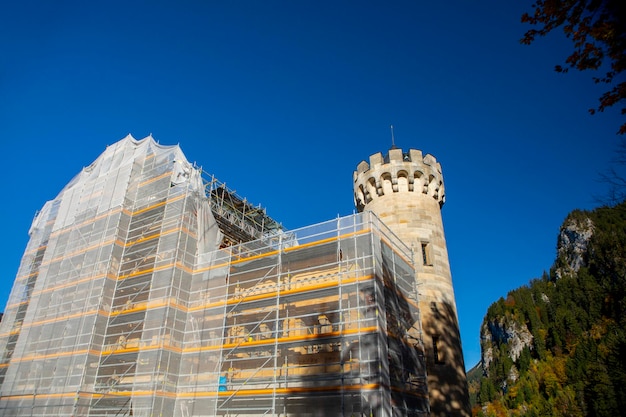 Germany bavaria famous historic site neuschwanstein castle spire tower