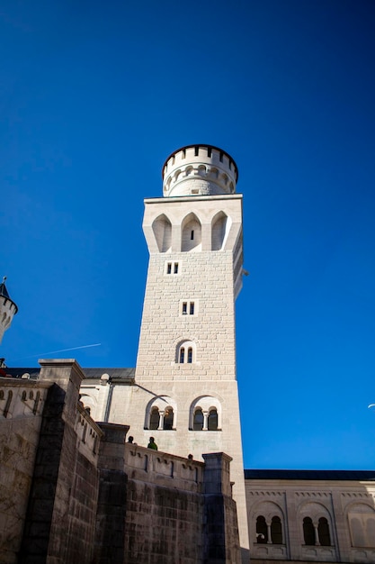 Germany bavaria famous historic site neuschwanstein castle spire tower