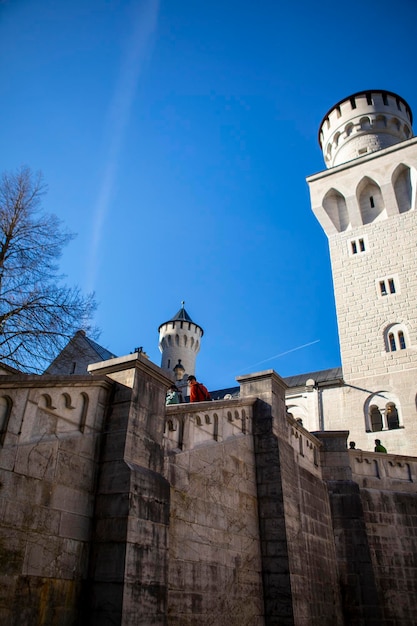 Germany bavaria famous historic site neuschwanstein castle spire tower