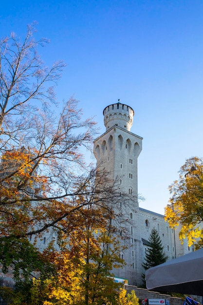 Germany bavaria famous historic site neuschwanstein castle spire tower