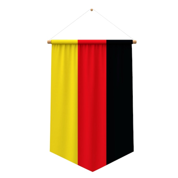 Germany flag cloth hanging banner 3D Rendering