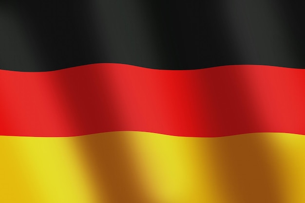 Germany national flag Germany black red yellow tricolor flag with smooth wind wave for banner or background National Symbol Waves ripples on flag