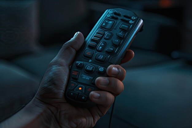 Gesture series hand holding remote control